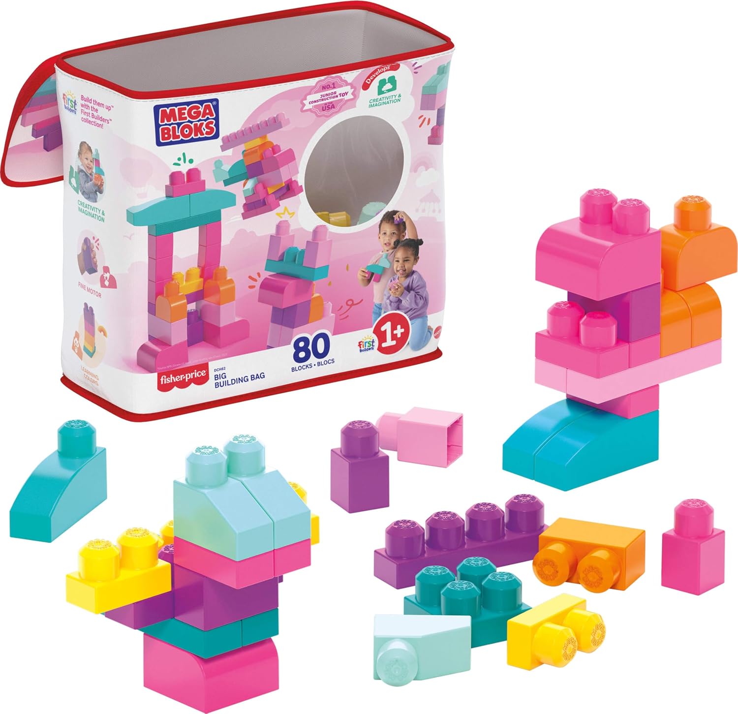 Fisher Price First Builders Big Building Bag (Multicolor) (80 Pieces)